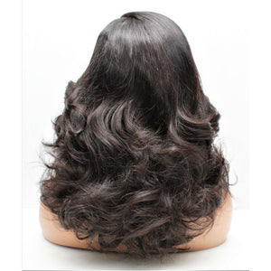 Raw Hair- Indonesian Human Hair Side Sweep Wavy Lace front Wig - $385 Lace Front Wig QualityHairByLawlar (4991605735510)