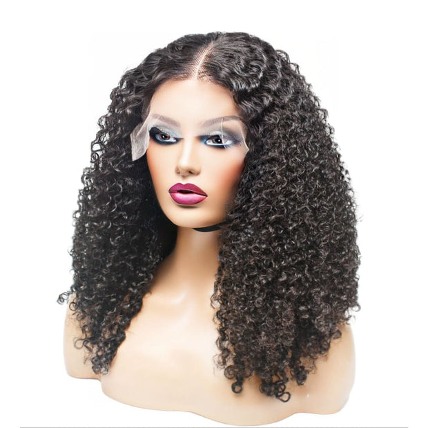 Raw Hair - Vietnamese Kinky Curly Lace Front Wig- 18" (8099673145653)