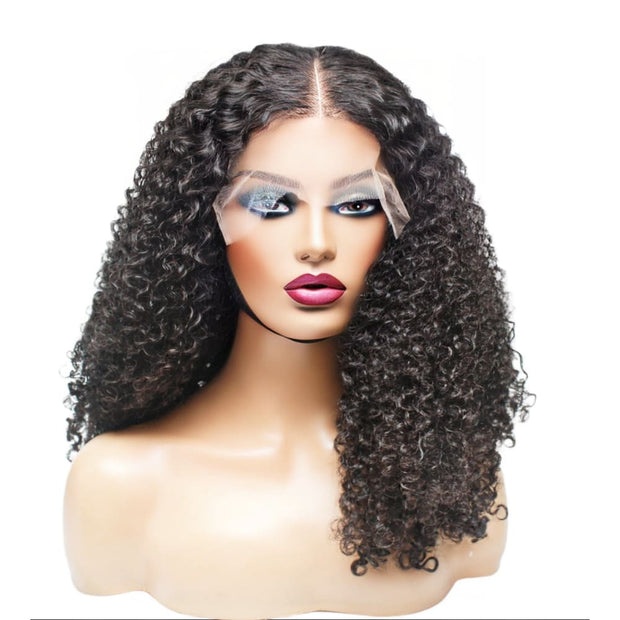 Raw Hair - Vietnamese Kinky Curly Lace Front Wig- 18" (8099673145653)