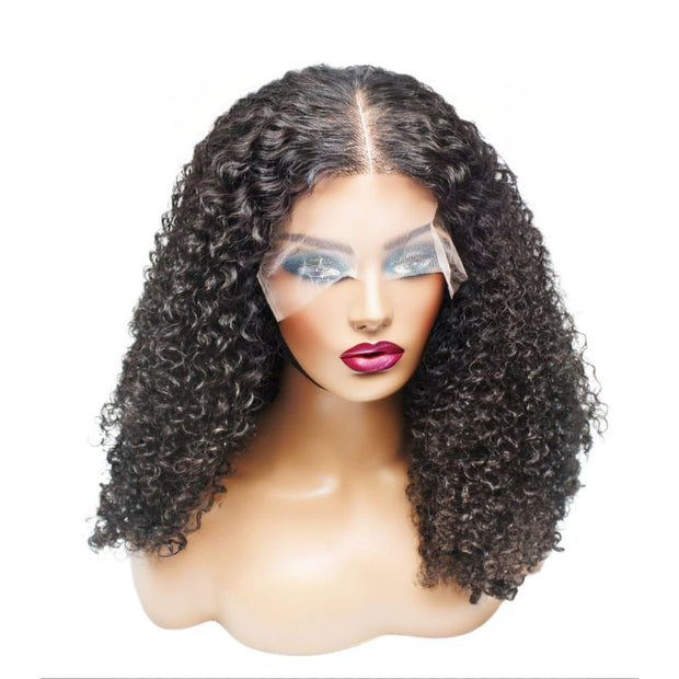Raw Hair - Vietnamese Kinky Curly Lace Front Wig- 18" (8099673145653)