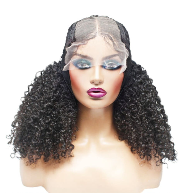 Raw Hair - Vietnamese Kinky Curly Lace Front Wig- 18" (8099673145653)