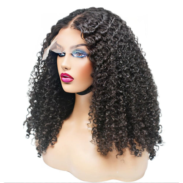 Raw Hair - Vietnamese Kinky Curly Lace Front Wig- 18" (8099673145653)