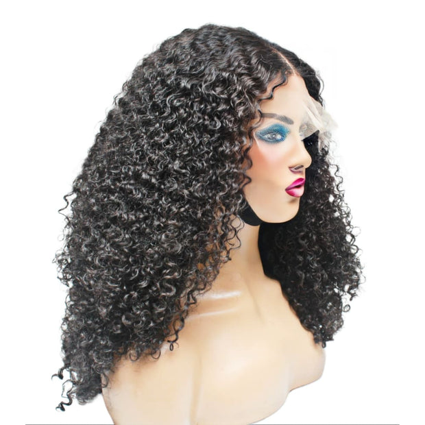 Raw Hair - Vietnamese Kinky Curly Lace Front Wig- 18" (8099673145653)