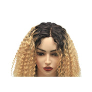 Russian Blonde Ombre Curly Human Hair Lace Closure Wig - $280.00 Lace Front Wig QualityHairByLawlar (4441660981334)