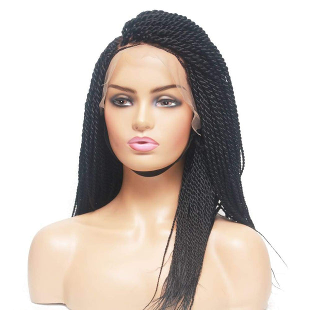 Senegalese Twist Fully Hand Braided Lace Wig- #1 - Medium- 56cm $160 Senegalese Twists QualityHairByLawlar (10347685196)