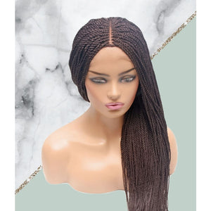 Senegalese Twist Fully Hand Braided Lace Wig- Brown - Medium - 56cm $200 Senegalese Twists QualityHairByLawlar (4979509264470)