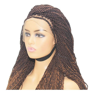 Senegalese Twist Fully Hand Braided Ombre Lace Wig (33/30) - $175 Senegalese Twists QualityHairByLawlar (217114050572)