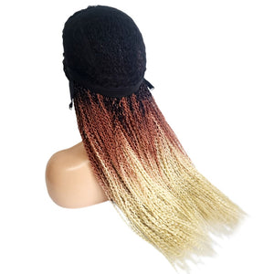 SpringTwist 3 Tone Fully Hand Braided Wig - Medium - 56cm $200 Box Braids QualityHairByLawlar