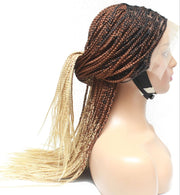 2 Tone Ombre Lace Frontal Knotless Box Braided Wig - Medium- 56cm $200 Knotless Braids QualityHairByLawlar (6776635064406)