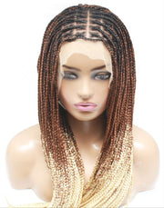 2 Tone Ombre Lace Frontal Knotless Box Braided Wig - Medium- 56cm $200 Knotless Braids QualityHairByLawlar (6776635064406)