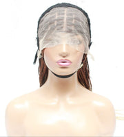 2 Tone Ombre Lace Frontal Knotless Box Braided Wig - Medium- 56cm $200 Knotless Braids QualityHairByLawlar (6776635064406)