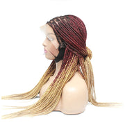 2 Tone Ombre Lace Frontal Knotless Box Braided Wig (Red / Blonde) - Medium- 56cm $200 Knotless Braids QualityHairByLawlar (6779225800790)