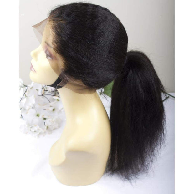 360 Lace Frontal Mongolian Kinky Straight Human Hair Wig - Small - 54cm $510 Custom Human Hair Wig QualityHairByLawlar (10716837900)