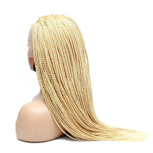 Box Braids Fully Hand Braided Lace Wig- Blonde #613 - Medium - 56cm $200 Box Braids QualityHairByLawlar (4951805231190)