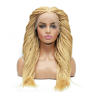 Box Braids Fully Hand Braided Lace Wig- Blonde #613 - Medium - 56cm $200 Box Braids QualityHairByLawlar (4951805231190)