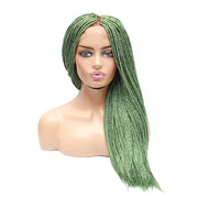 Box Braids Fully Hand Braided Lace Wig- Lime Green - Medium - 56cm $200 Box Braids QualityHairByLawlar (4991166021718)