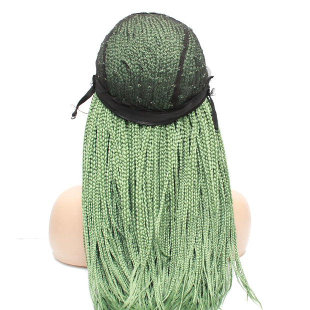 Box Braids Fully Hand Braided Lace Wig- Lime Green - Medium - 56cm $200 Box Braids QualityHairByLawlar (4991166021718)
