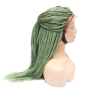 Box Braids Fully Hand Braided Lace Wig- Lime Green - Medium - 56cm $200 Box Braids QualityHairByLawlar (4991166021718)