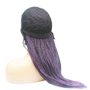 Box Braids Fully Hand Braided Lace Wig- Purple (6821821874262)