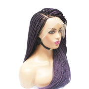 Box Braids Fully Hand Braided Lace Wig- Purple (6821821874262)
