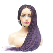 Box Braids Fully Hand Braided Lace Wig- Purple (6821821874262)