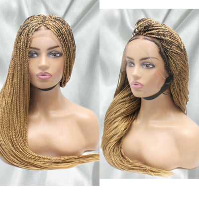 Box Braids Fully Hand Braided Lace Wig (Strawberry Blonde) - $200 Box Braids QualityHairByLawlar (6543877767254)