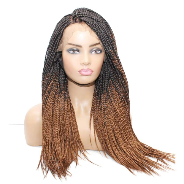 Box Braids Fully Hand Braided Ombre Lace Wig (#1/#30) - Medium - 56cm $175 Box Braids QualityHairByLawlar (11783657932)
