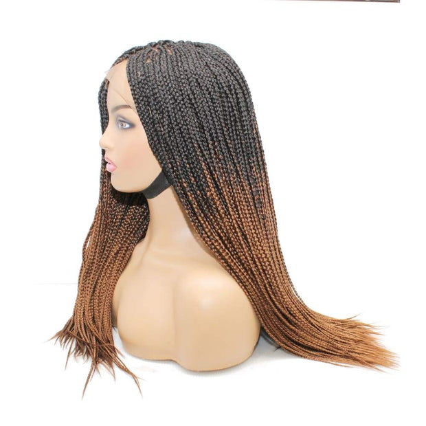 Box Braids Fully Hand Braided Ombre Lace Wig (#1/#30) - $175 Box Braids QualityHairByLawlar (11783657932)