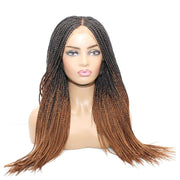 Box Braids Fully Hand Braided Ombre Lace Wig (#1/#30) - $175 Box Braids QualityHairByLawlar (11783657932)