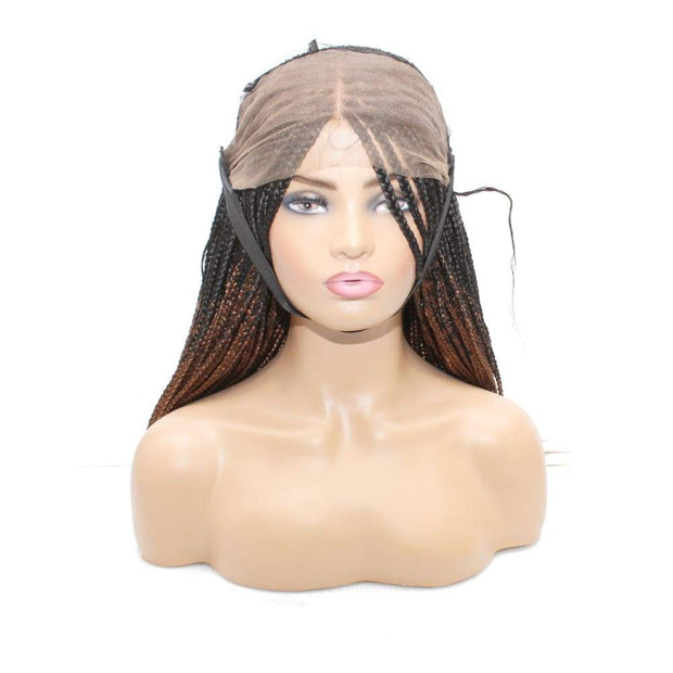Box Braids Fully Hand Braided Ombre Lace Wig (#1/#30) - $175 Box Braids QualityHairByLawlar (11783657932)