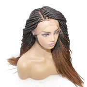 Box Braids Fully Hand Braided Ombre Lace Wig (#1/#30) - $175 Box Braids QualityHairByLawlar (11783657932)