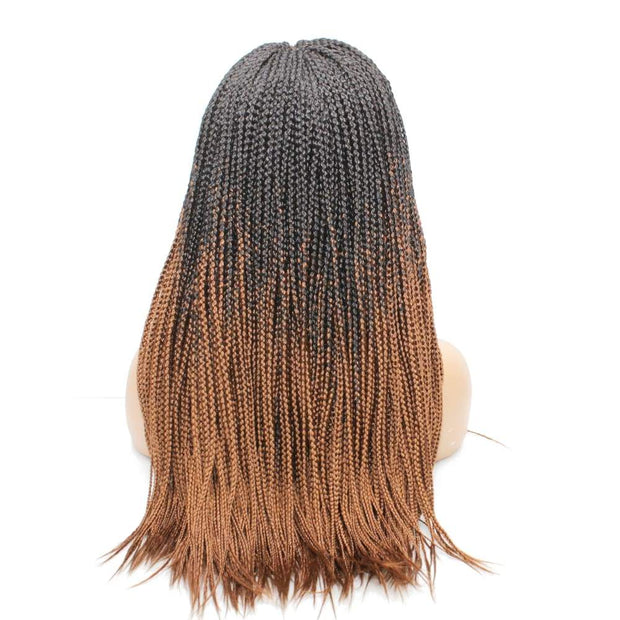 Box Braids Fully Hand Braided Ombre Lace Wig (#1/#30) - $175 Box Braids QualityHairByLawlar (11783657932)