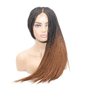 Box Braids Fully Hand Braided Ombre Lace Wig (#1/#30) - $175 Box Braids QualityHairByLawlar (11783657932)
