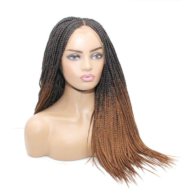 Box Braids Fully Hand Braided Ombre Lace Wig (#1/#30) - $175 Box Braids QualityHairByLawlar (11783657932)