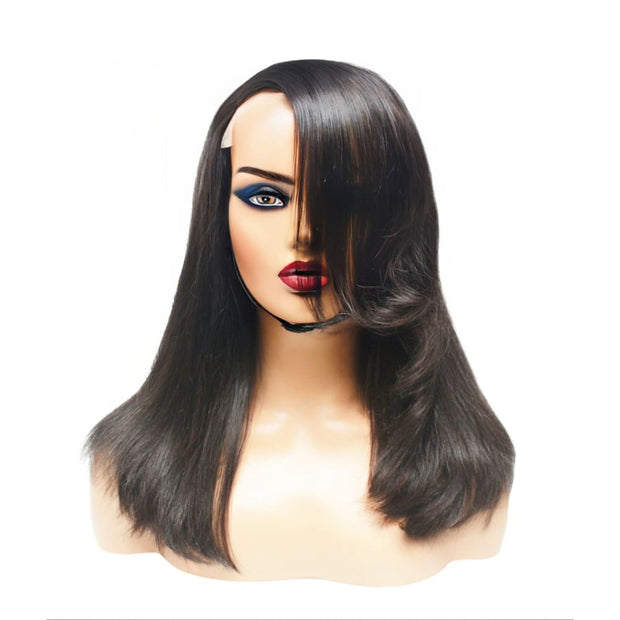 Brazilian Silky Straight Side Sweep Human Hair Lace Front Wig (10") (8123140669749)