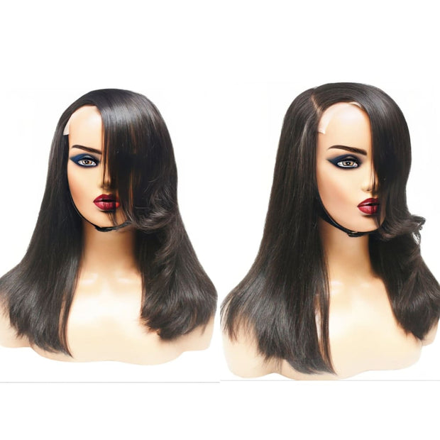 Brazilian Silky Straight Side Sweep Human Hair Lace Front Wig (10") (8123140669749)