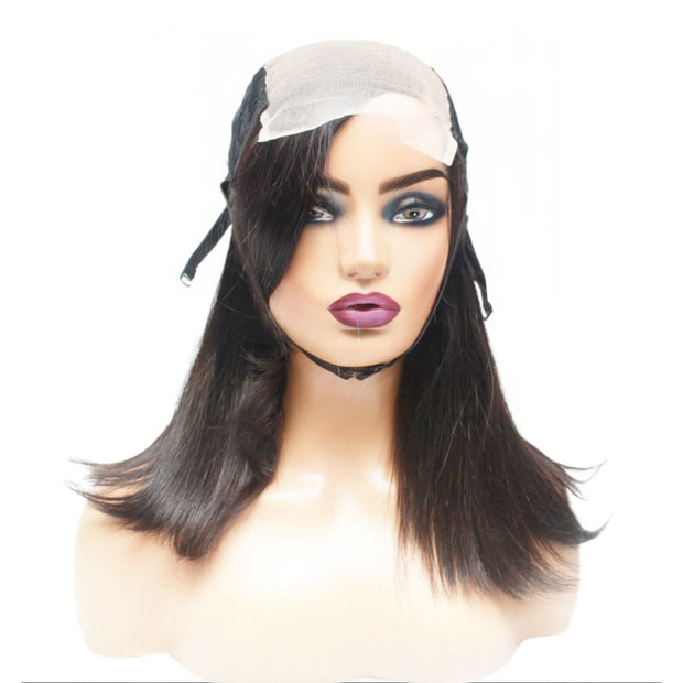 Brazilian Silky Straight Side Sweep Human Hair Lace Front Wig (10") (8123140669749)