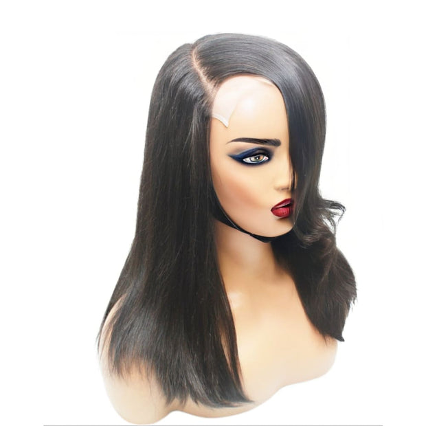Brazilian Silky Straight Side Sweep Human Hair Lace Front Wig (10") (8123140669749)