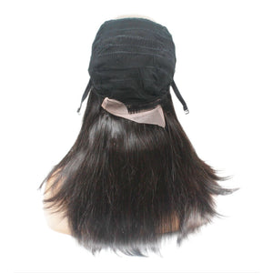 Brazilian Silky Straight Side Sweep Human Hair Lace Front Wig (10") (8123140669749)