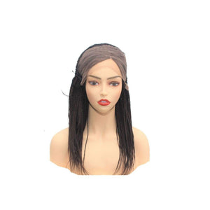 Dark Brown Lace Frontal Braided Wig- Feathers Box Braids Style - $160.00 Box Braids QualityHairByLawlar (4464986816598)