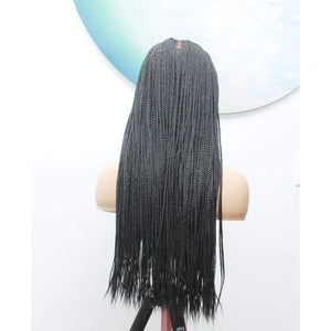Full Lace Knotless Box Braided Wig- Color 1B - Medium- 56cm $330 Knotless Braids QualityHairByLawlar (6535316799574)