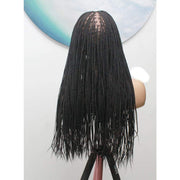 Full Lace Knotless Box Braided Wig- Color 1B - Medium- 56cm $330 Knotless Braids QualityHairByLawlar (6535316799574)