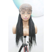 Full Lace Knotless Box Braided Wig- Color 1B - Medium- 56cm $330 Knotless Braids QualityHairByLawlar (6535316799574)