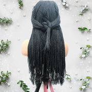 Kim K Lace Closure Mid Part Corn Row Braided Wig - Medium - 56cm $190 Ghana Weave QualityHairByLawlar (6693568282710)