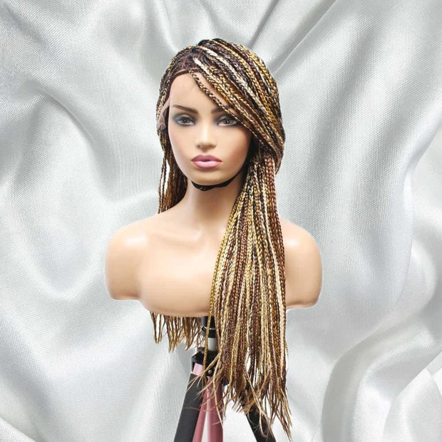 Knotless Box Braids Wig- Balayage Blonde / Brown Multi Color - Medium- 56cm $200 Knotless Braids QualityHairByLawlar (6608000909398)