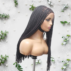 Knotless Box Braids Wig- Natural Black - Medium- 56cm $200 Knotless Braids QualityHairByLawlar (6615468277846)