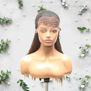 Knotless Braids- Brown Balayage Lace Frontal Box Braided Wig - Medium- 56cm $200 Knotless Braids QualityHairByLawlar (6615473913942)