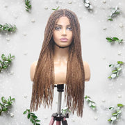 Knotless Braids- Brown Balayage Lace Frontal Box Braided Wig - Medium- 56cm $200 Knotless Braids QualityHairByLawlar (6615473913942)