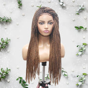 Knotless Braids- Brown Balayage Lace Frontal Box Braided Wig - Medium- 56cm $200 Knotless Braids QualityHairByLawlar (6615473913942)