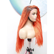 Knotless Braids Lace Frontal Box Braided Wig in Spring Orange - Medium- 56cm $290 Knotless Braids QualityHairByLawlar (6537871523926)
